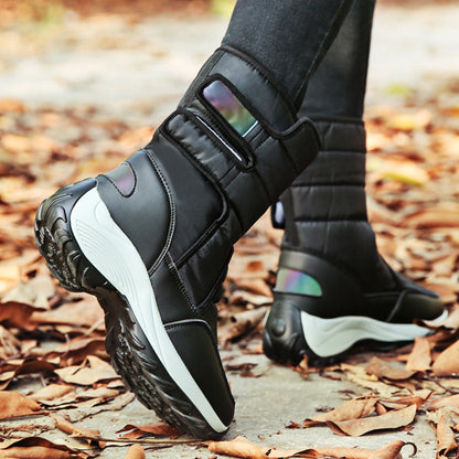 Kvinnors Snöstövel Vattentät Oxford-tyg med Pälsintegration-4