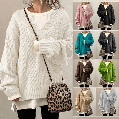 Kvinna Lång Kofta Avslappnad Stickad Akryl-4