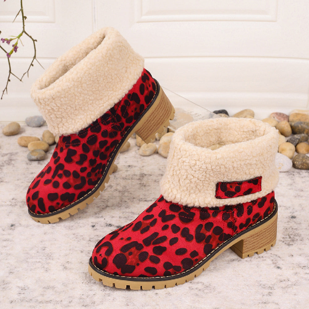 Variant image for Kvinnors Högklackade Stövlar Medelhöga Mocka Färgblock-50