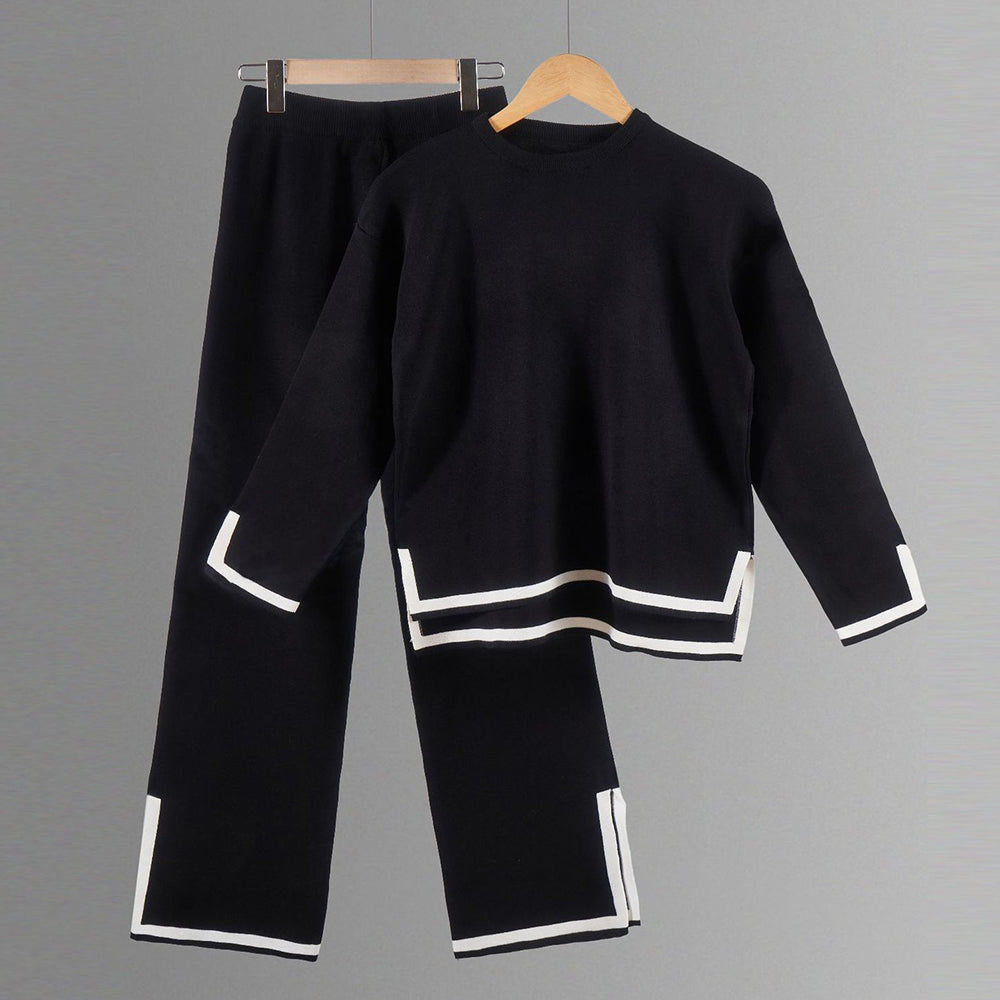 Dam Topp och Byxor Set Avslappnad Polyester Elegant Komfort-4