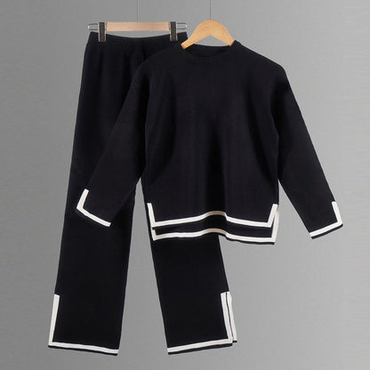 Dam Topp och Byxor Set Avslappnad Polyester Elegant Komfort-4