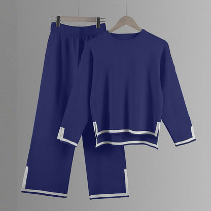 Dam Topp och Byxor Set Avslappnad Polyester Elegant Komfort-6