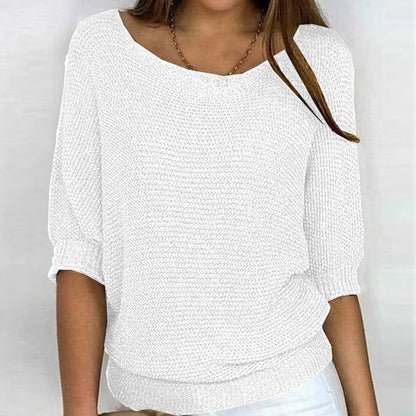 Variant image for Kvinnors Rundhalströja Tre Kvartärärmar Polyester-81