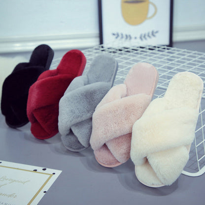 Kvinnors Mula Öppet Tåområde Korsad Fleece-6