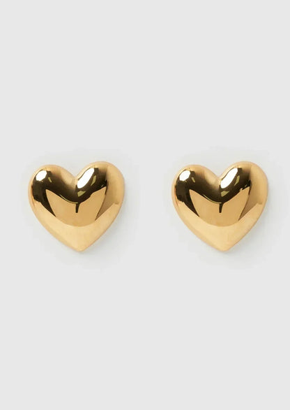 Kvinnors Örhängen Hjärtaformad Design Silver Metall-2