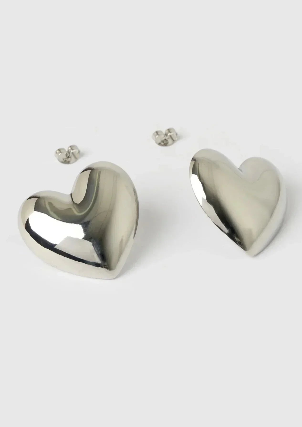Kvinnors Örhängen Hjärtaformad Design Silver Metall-5