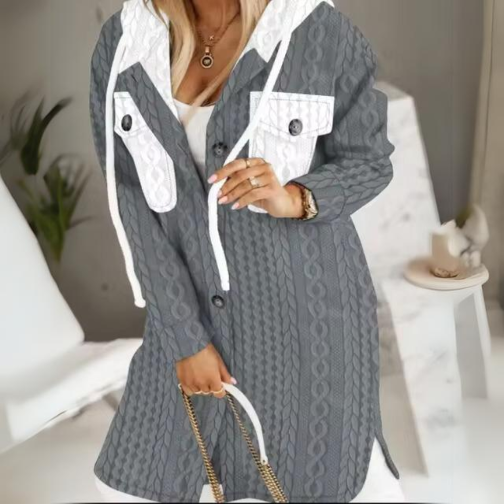 Variant image for Damjacka Relaxed Fit Mjuk Tyg med Huva-16