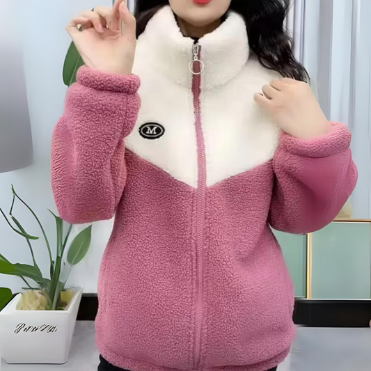 Damjacka Fleece Medelstor Elegant Design för Damer-1