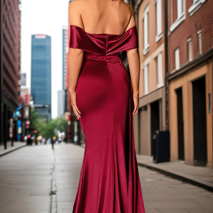 Dam Aftonklänning Flödande Polyester för Formella Tillfällen-4