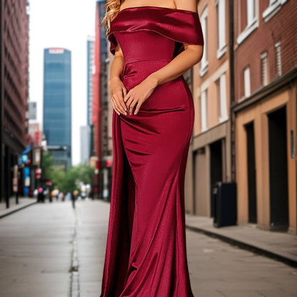 Dam Aftonklänning Flödande Polyester för Formella Tillfällen-3