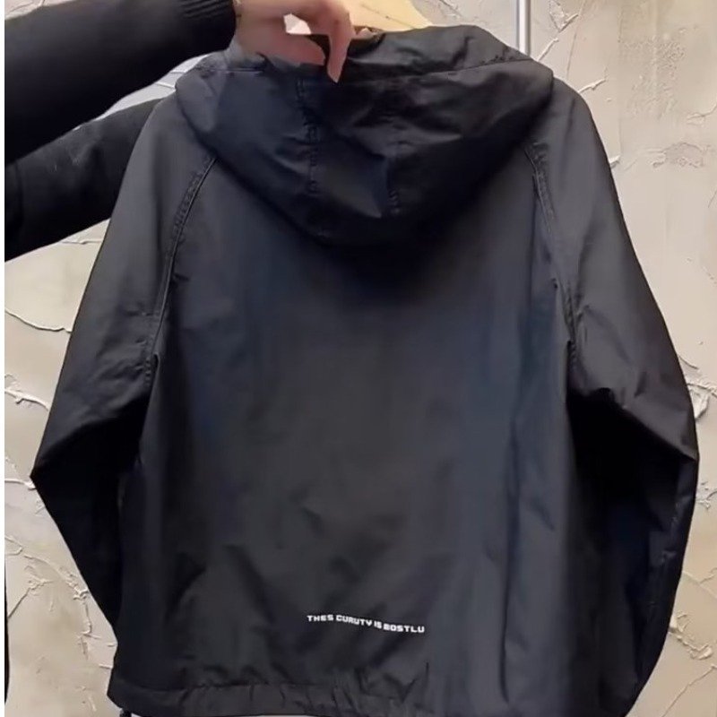 Herren Vindbrytare Halv Blixtlås Lätt Polyester-5