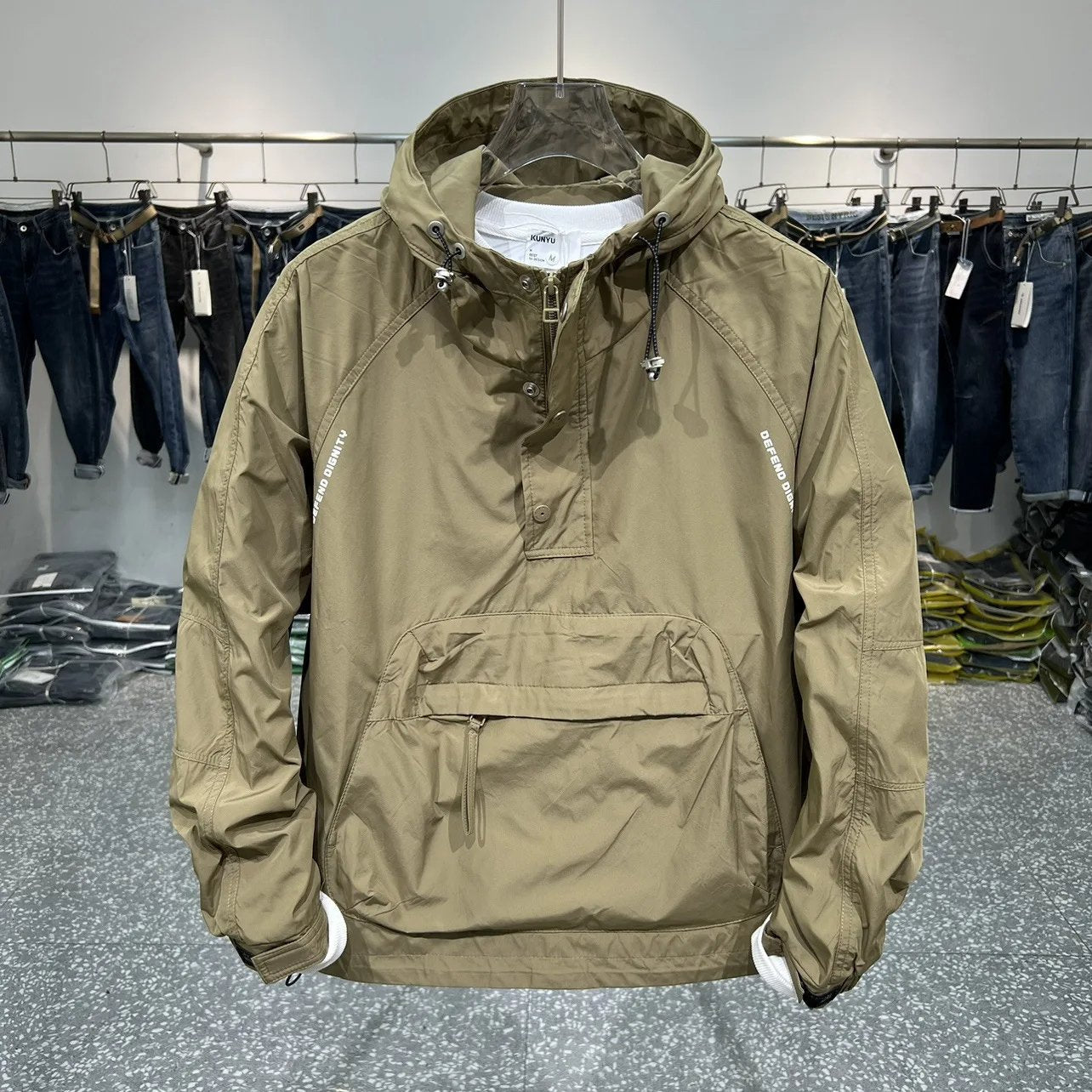 Variant image for Herren Vindbrytare Halv Blixtlås Lätt Polyester-6