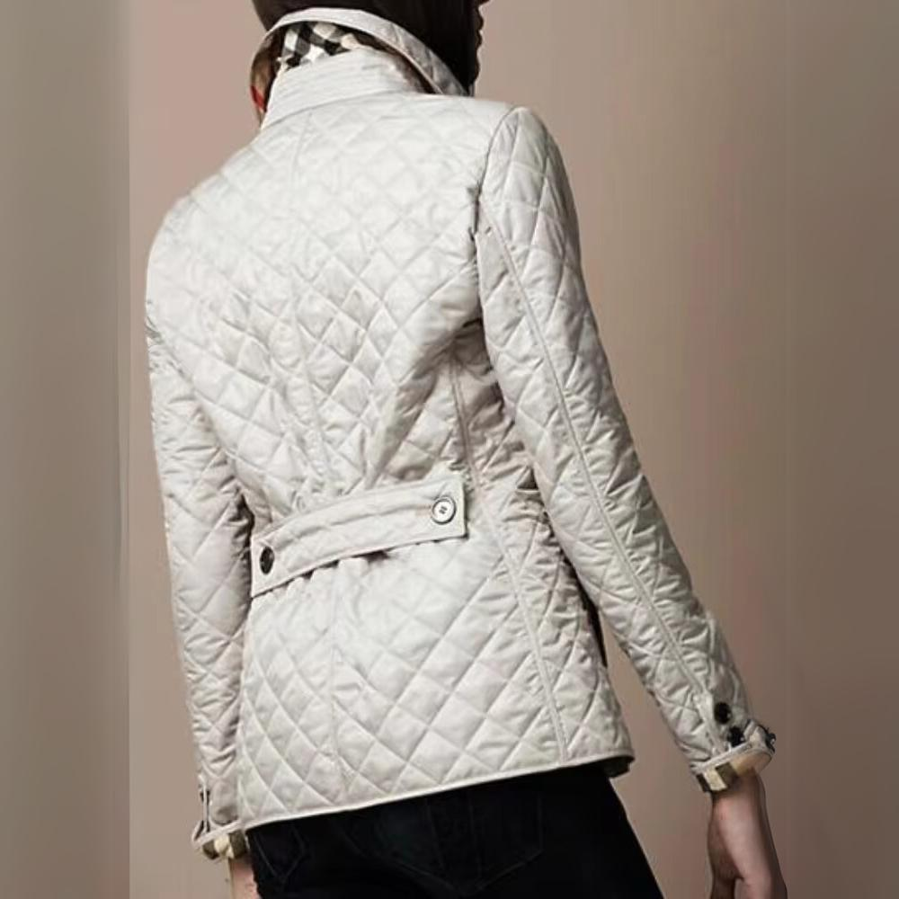 Dam Lång Vinterjacka Avslappnad Mjuk Material 2