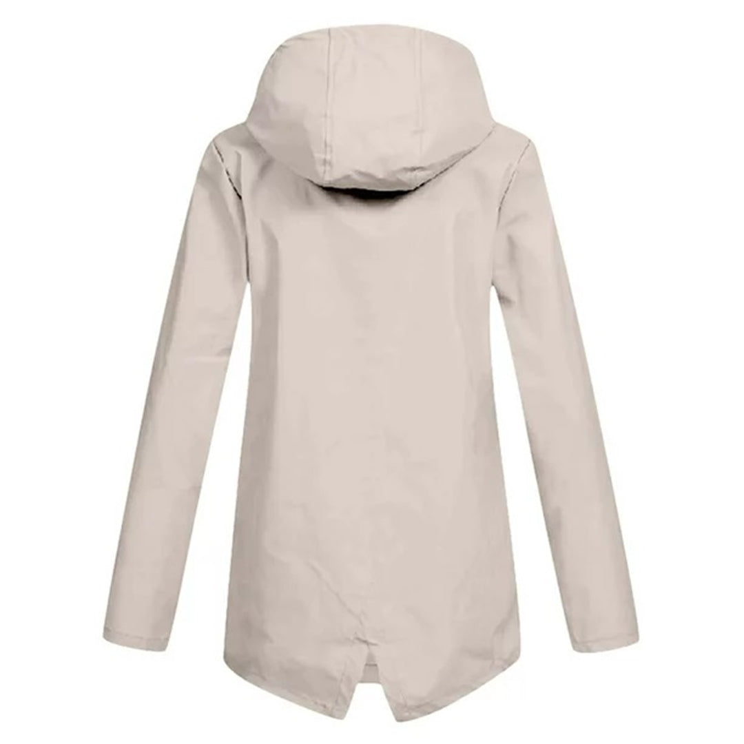 Damenjacke Wasserfest Modernes Design mit Kapuze und Taschen-2
