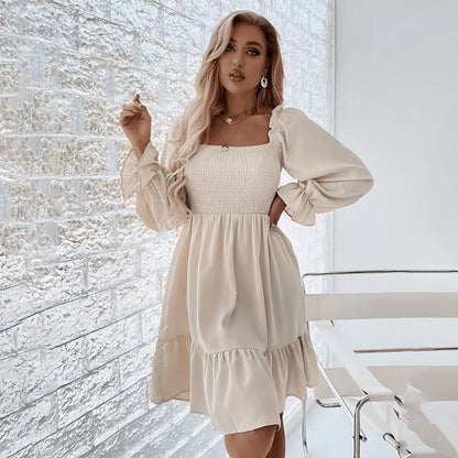 Dam Miniklänning med Volanger Polyester för Fina Tillfällen-2
