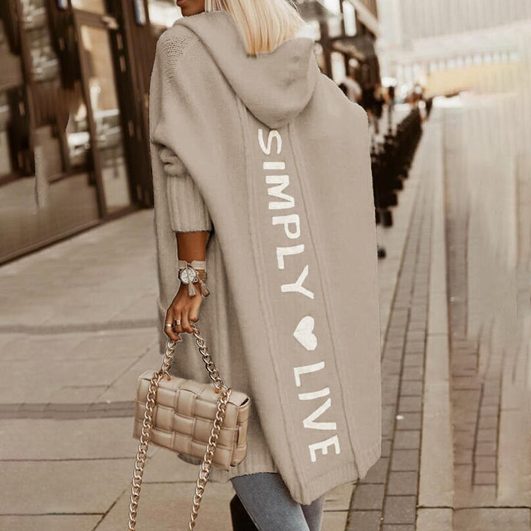 Dam Cardigan Enkel Elegans Mjuk Material-2