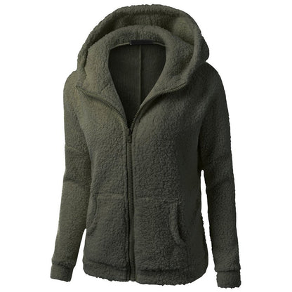 Damjacka Hooded Avslappnad Polyester för Kalla Dagar-3