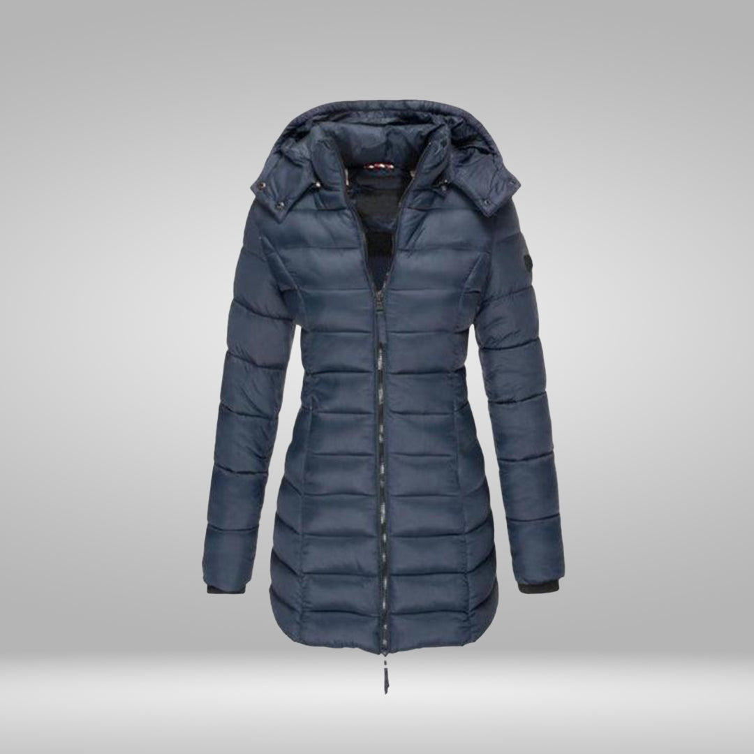 Variant image for Dam Kappa Lång med Mjukt Inre Foder och Huva i Polyester-5