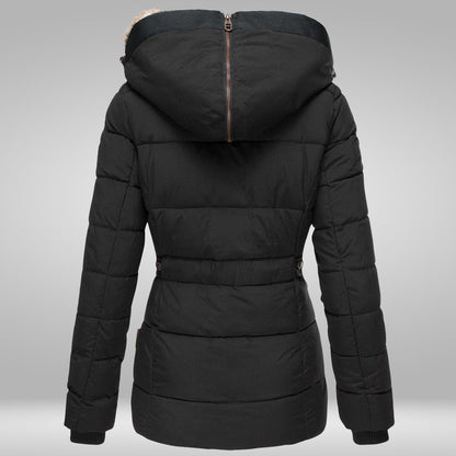 Vinterjacka Dam med Fuskpäls Huva, Elegant och Väderbeständig-5