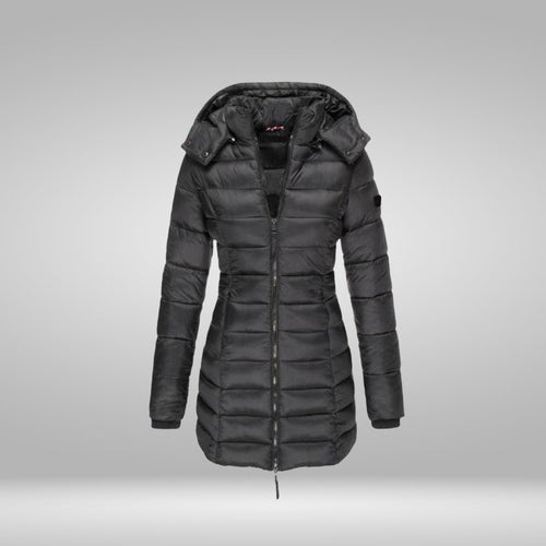 Dam Lång Kappa Elegant Polyester med Huva-1