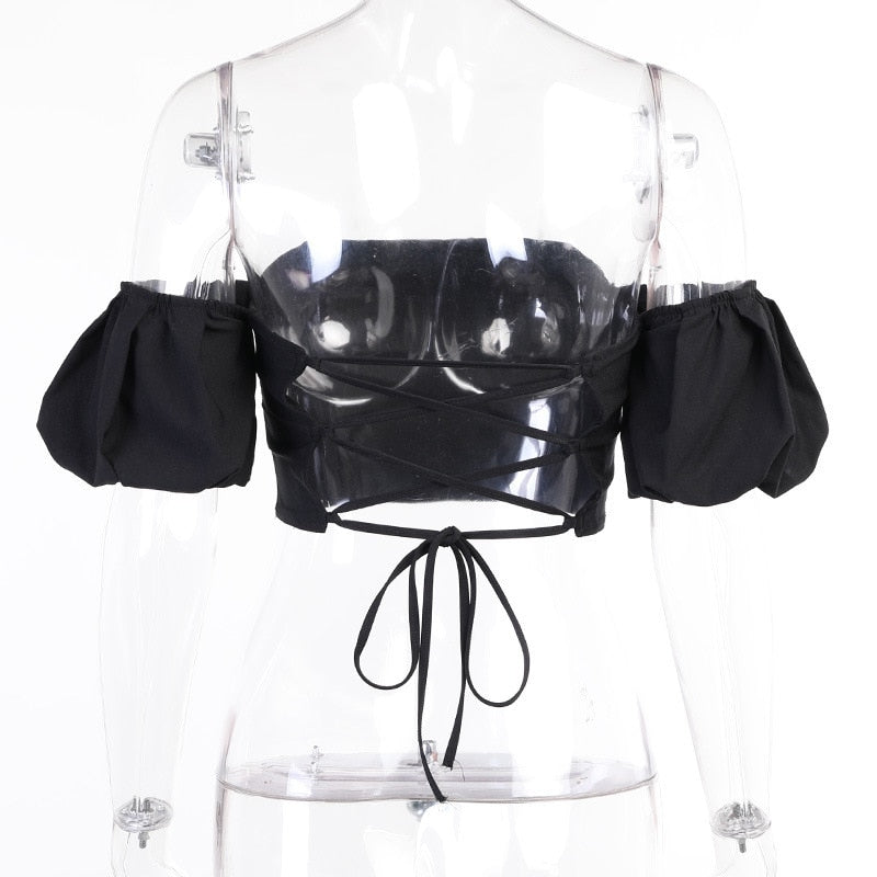 Festtoppar Dam Snörningsdetalj Kort Ärmar Polyester-5