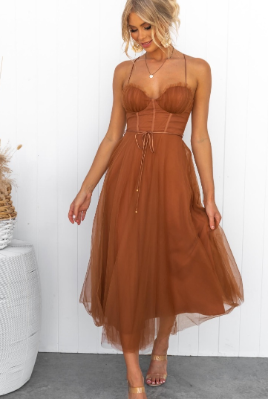 Damklänning Prinsessdesign Chiffong Elegant-1