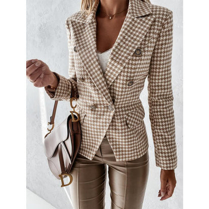 Variant image for Dam Blazer Dubbelknäppt Polyester Elegant Höstjacka-3