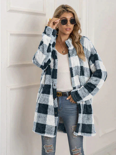 Variant image for Dam Lång Vinterjacka Vattentät Trendig Tyg-6