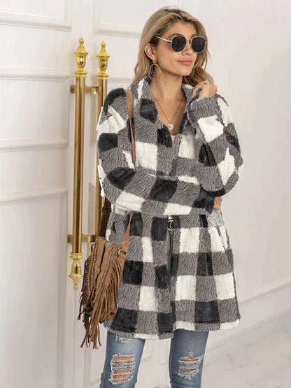 Variant image for Dam Lång Vinterjacka Vattentät Trendig Tyg-16