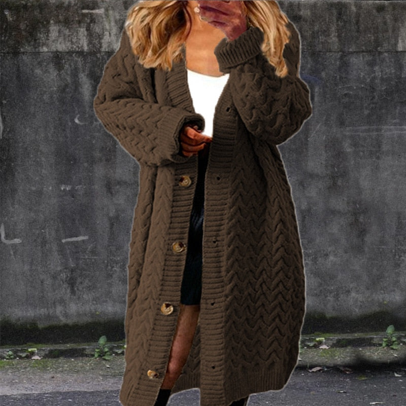 Variant image for Dam Lång Kofta Löst Passande Mjuk Polyester-11