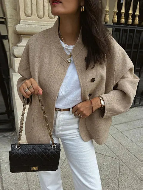 Dam Kappa Långärmad Vattenavvisande Elegant Tyg-2