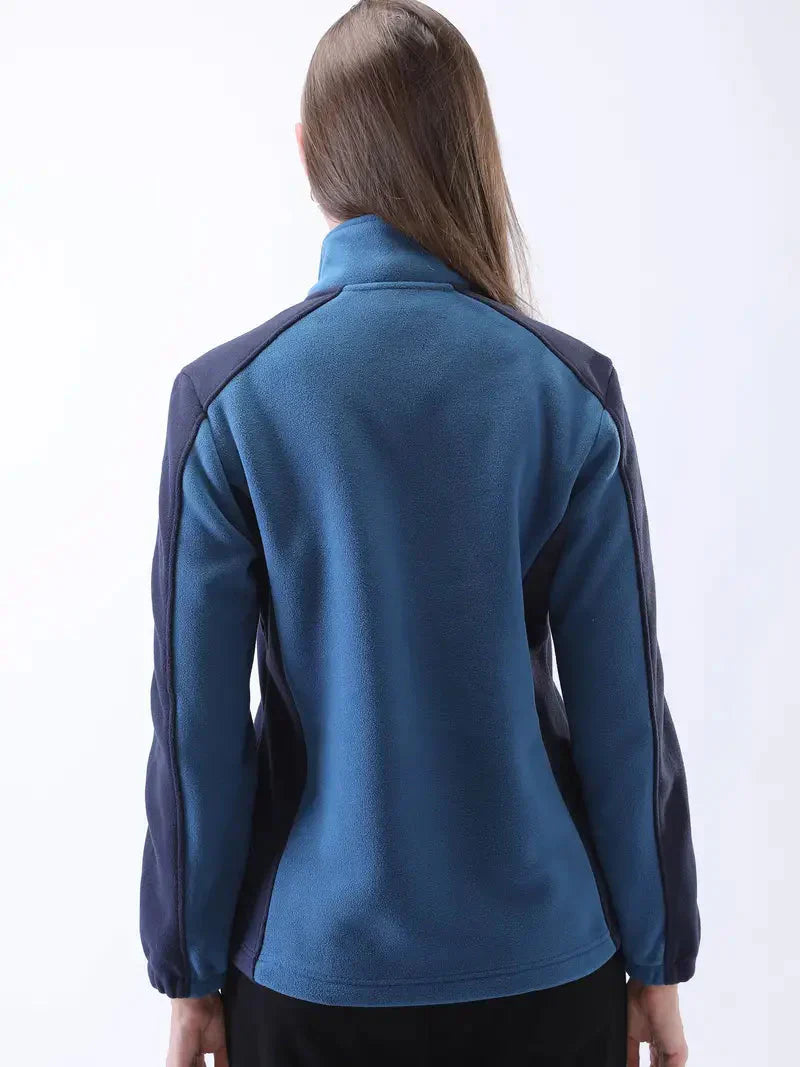 Dam Fleecejacka Hög Krage Mjuk Polyester-2