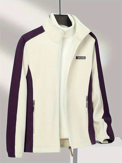 Dam Fleecejacka Hög Krage Mjuk Polyester-5