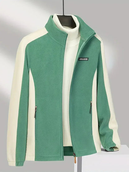 Dam Fleecejacka Hög Krage Mjuk Polyester-6