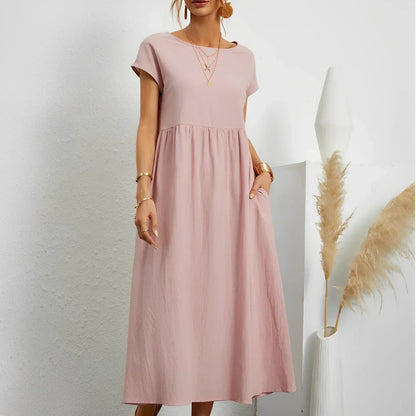 Fina Dam Klänningar Vintage Elegant Lätt Material-1