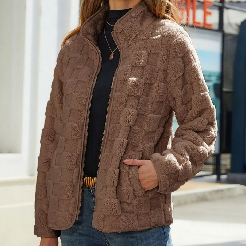 Variant image for Fleecejacka Dam Kort Modern Design Mjuk Fleece-6