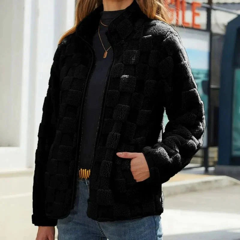 Variant image for Fleecejacka Dam Kort Modern Design Mjuk Fleece-11