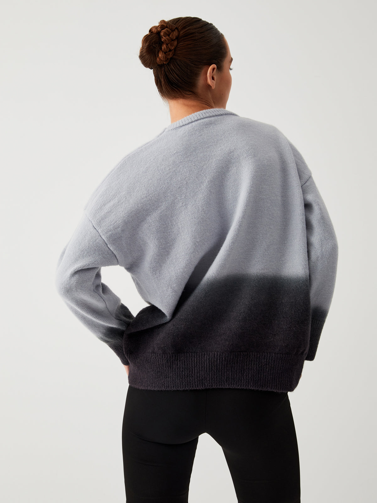Plus Size Pullover Ombre Design Soft Acrylic-3