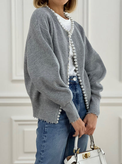 Damjacka Pärlkartsjacka Modern Design Högkvalitativ Polyester-6