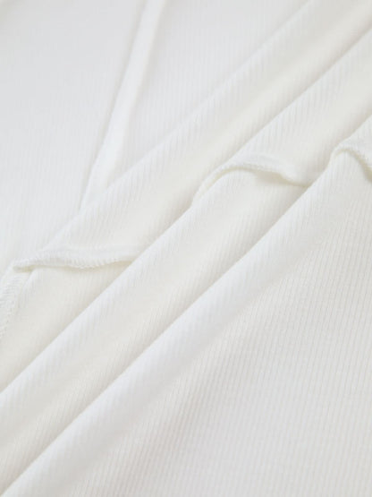 Dam Skjorta Ribbad Elegant Design i Ribbväv-3