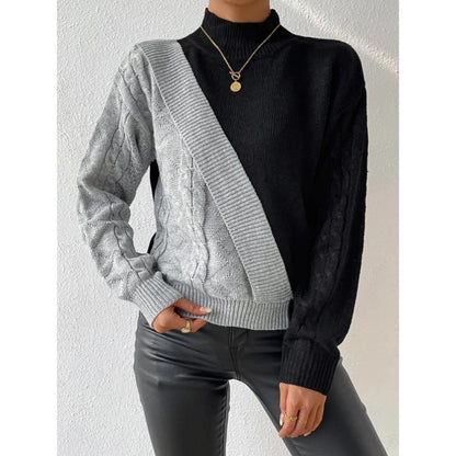 Dam Stickad Tröja Turtleneck i Kashmir 2