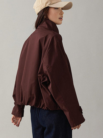 Dam Trench Coat Avslappnad Passform Polyester-Bomull-4