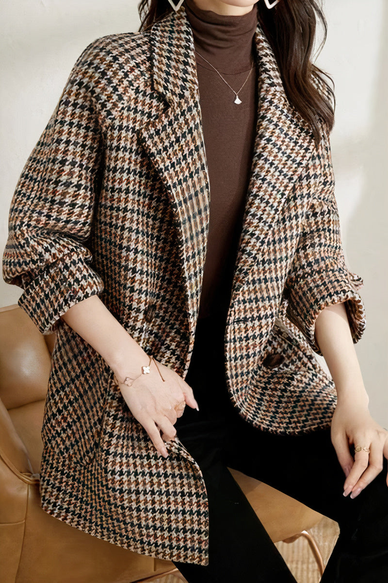 Damjacka Klassisk Stil Hahnenstag Hållbart Tyg-4