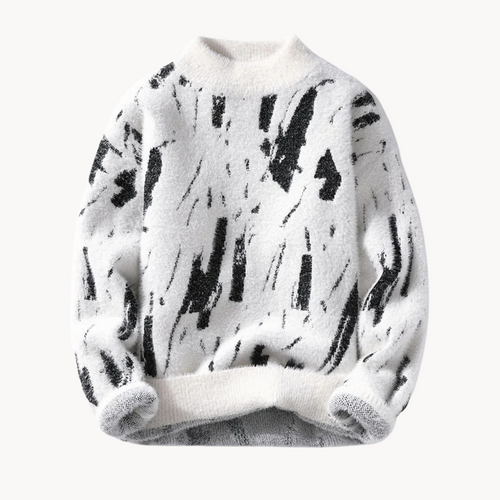 Herr Tröja Mjuk Ull Tidlös Design-1