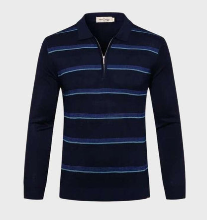Herr Tröja Smal Design med Krage 100% Bomull 2