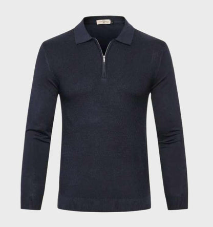 Herr Tröja Smal Design med Krage 100% Bomull 4