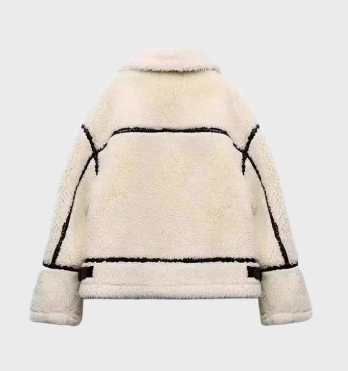 Fleecejacka Dam Överdimensionerad Med Dragkedja Mjuk Fleece-2