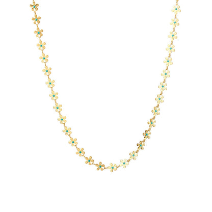 Variant image for Dam Silverhalsband Blommig Design Äkta Silver Justerbar Längd-1