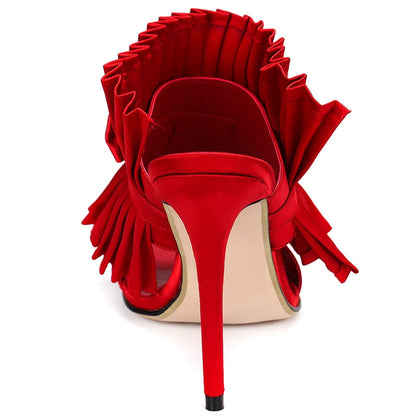 Dam Sandaler Hög Klack Fjärilsdetalj Syntetisk-4