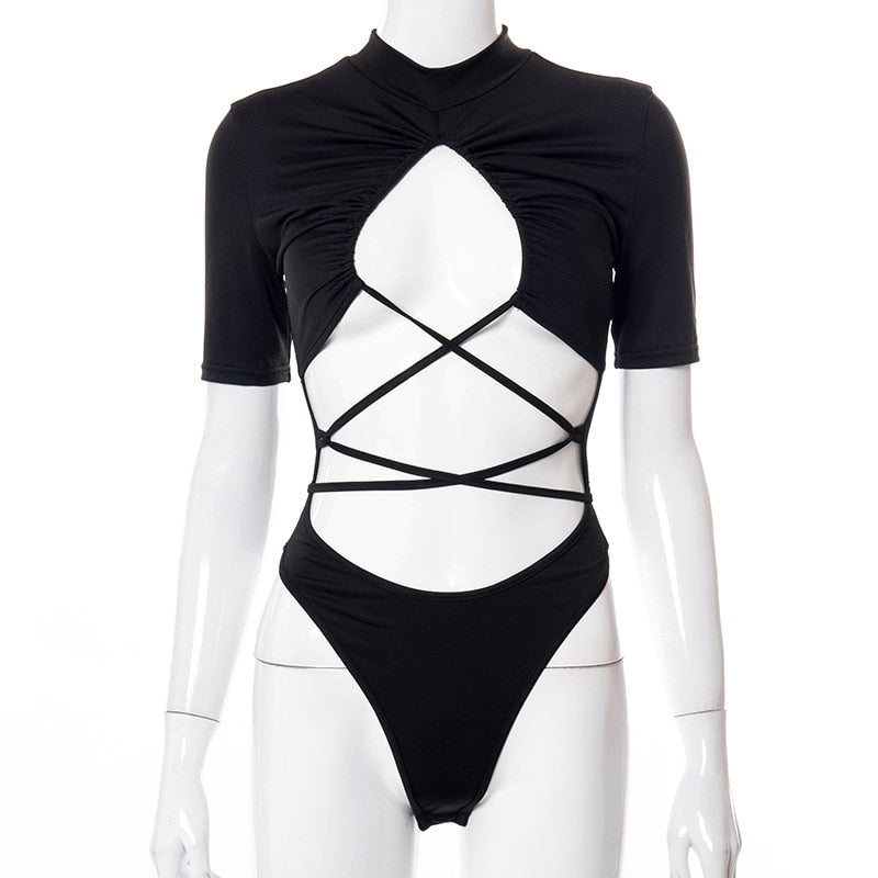 Dam Body Kortärmad V-ringning Polyester Spandex-6